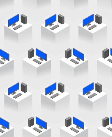 Block chain background. backdrop for presentations. Block chain technology seamless pattern. Internet network.のイラスト素材