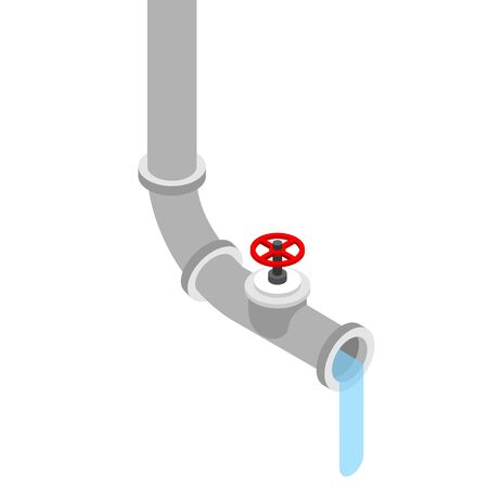 Drain pipe isolated of Sewerage. Tapping water supply isolated on plain background.のイラスト素材