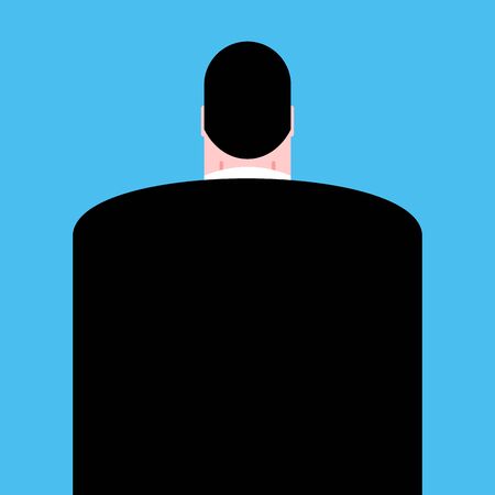 Back of boss isolated. Businessman Vector illustrationのイラスト素材