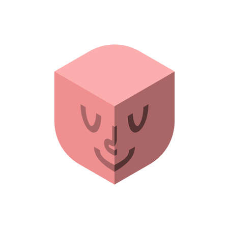 Cube head symbol. face Abstract Business Logo
のイラスト素材
