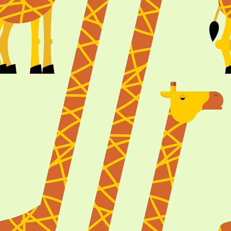 Giraffe pattern. Animal background. Texture for childrens cloth. Vector illustrationのイラスト素材