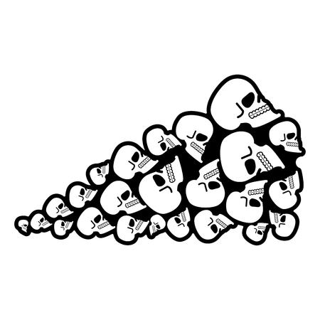 Skulls tattoo flame from skulls movement vector illustration.のイラスト素材