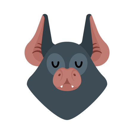 Bat face isolated. Night animals vampire. Vector illustration
のイラスト素材