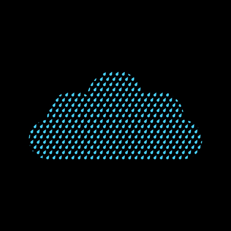 Cloud of drops isolated. Weather icon sign. Vector illustration
のイラスト素材