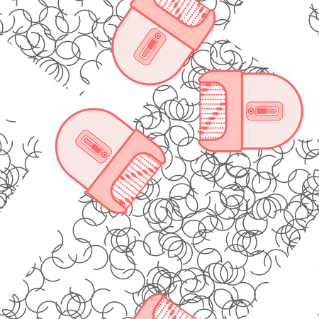 Epilation pattern seamless. Epilator of hair background. Body hygiene. Cosmetic procedure. Vector illustration
のイラスト素材