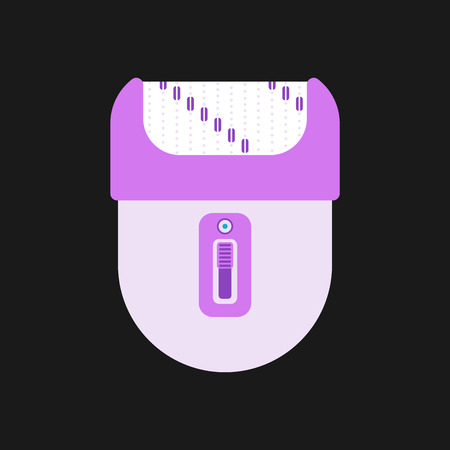 Epilator isolated. Epilation of hair. Body hygiene. Cosmetic procedure. Vector illustrationのイラスト素材