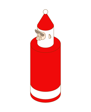 Santa toy Christmas tree. Christmas Vector Illustrationのイラスト素材