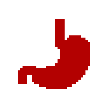 Stomach pixel art. Human internal organs 8 bit. Pixelate anatomy 16bit. Old game computer graphics style

のイラスト素材