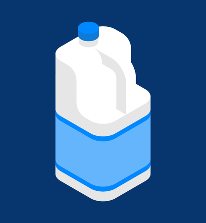 Milk Gallon isometric. plastic bottle isolated . Vector illustrationのイラスト素材
