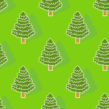Christmas tree pattern seamless.  Xmas background. New Year fir ornament
Â のイラスト素材