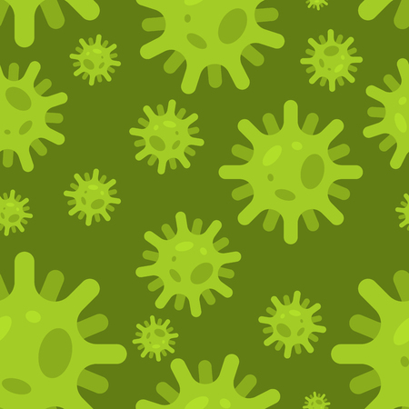 Virus pattern seamless. bacterium background. Cell disease ornament. Epidemic textureのイラスト素材