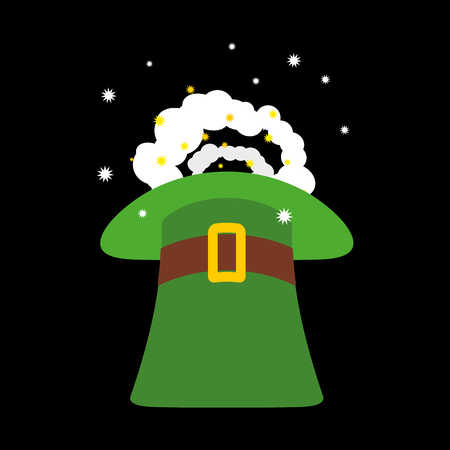 Magic hat leprechaun. St.Patricks Day. Irish traditional holiday. Folk Cultural Festival in Irelandのイラスト素材