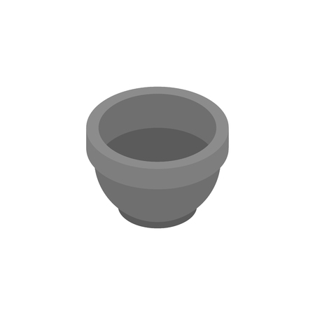 Mortar isolated. Pharmacy Equipment. Dishware vector illustration. Kitchenware toolのイラスト素材