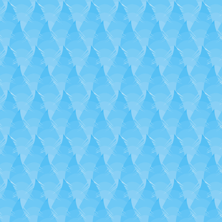 Blue feather pattern seamless. Bird smooth fluffy background. Quill soft textureのイラスト素材