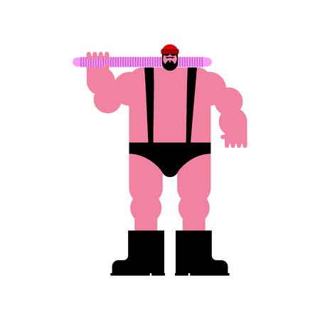bdsm slave man in Role Lumberjack . Sadism and masochismÂ のイラスト素材