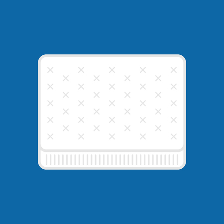 Mattress isolated. Squab Cartoon Style. Vectorのイラスト素材