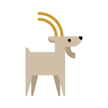 Mountain goat isolated. Animal vector illustration beast
のイラスト素材