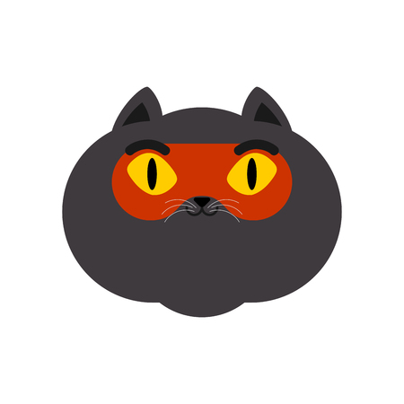 Cat superhero in mask. Face Super Cat.のイラスト素材