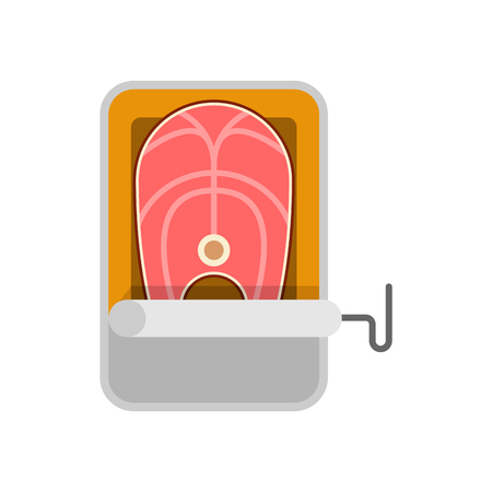 Canned fish isolated. preserve piscineÂ tinned goods. Vector illustrationのイラスト素材