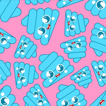 Cute shit Cartoon pattern seamless.  turd background. Children cloth textureのイラスト素材