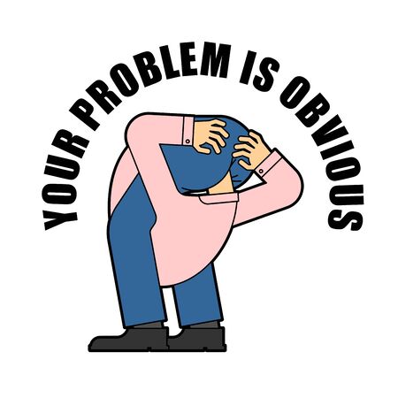 Your problem is obvious. Guy with his head up his own assのイラスト素材