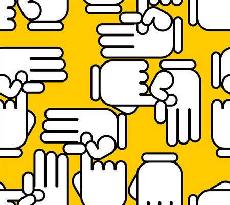 Sex gesture pattern seamless. Slang finger background. vector illustrationのイラスト素材