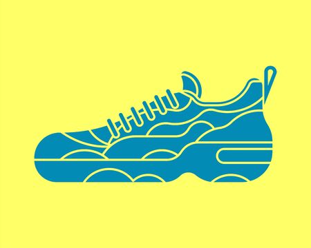 Sneaker isolated. Sneakers Sports shoes vector illustrationのイラスト素材