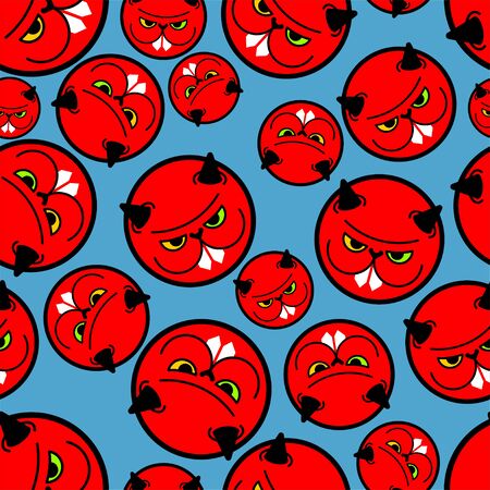 Angry hamster pattern seamless. Crazy rodent background . Devil Mad animal. Vector illustrationのイラスト素材