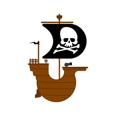 Pirate ship isolated cartoon style. vector illustration
Â 
のイラスト素材