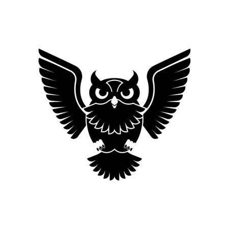 Owl icon. Eagle-owl bird sign. vector illustrationのイラスト素材