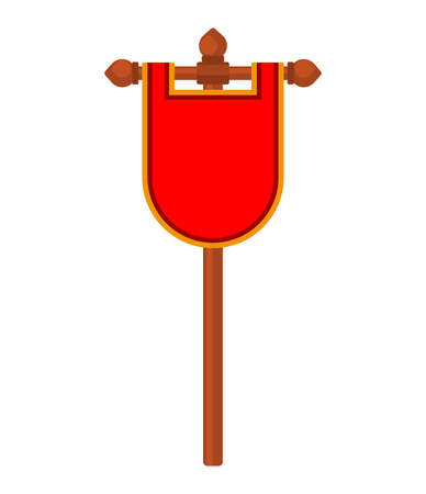 Vertical flag medieval style banner template. vector illustrationのイラスト素材