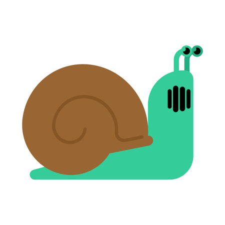 Snail isolated. Slug with shell. vector illustrationのイラスト素材