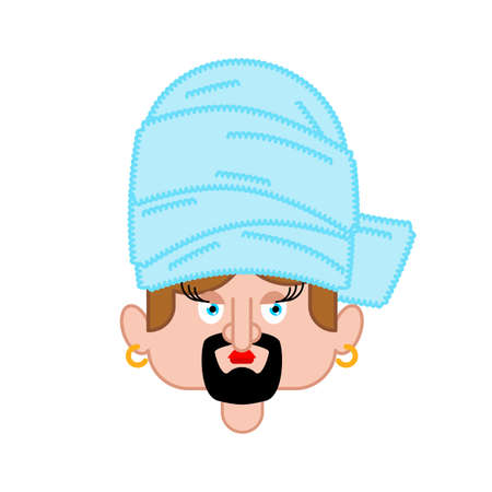 Guy Gay with towel on his head. vector illustrationのイラスト素材