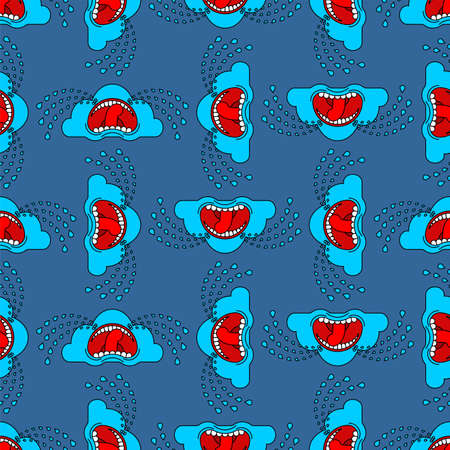 Crying cloud patternのイラスト素材