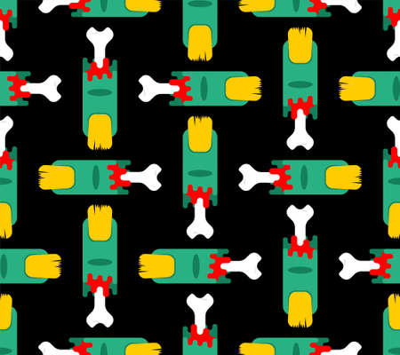 Zombie finger pattern seamless. Green finger and bone background.のイラスト素材