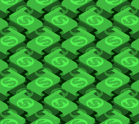 Dollar pattern seamless. Paper money background. Cash textureのイラスト素材
