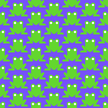 Frog symbol pattern seamless. Toad background. Baby fabric textureのイラスト素材