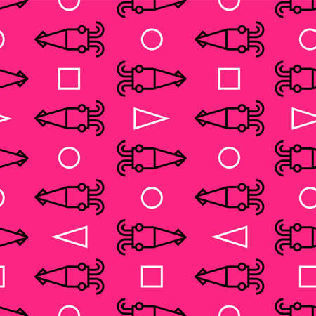 Squid pattern seamless Concept version. background squidsのイラスト素材