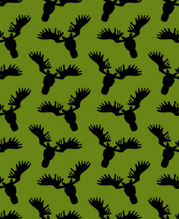 Elk pattern seamless. Deer background. vector textureのイラスト素材