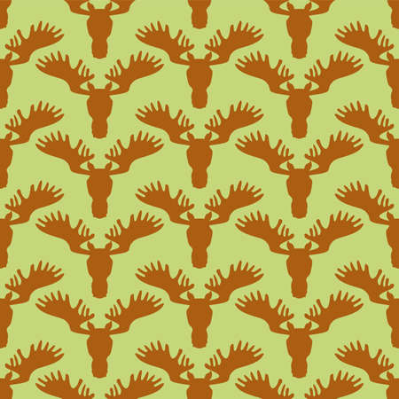 Elk pattern seamless. Deer background. vector textureのイラスト素材