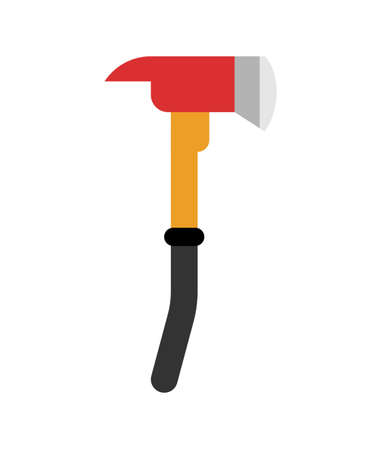 Fireman ax isolated. firefighter ax Vector illustrationのイラスト素材