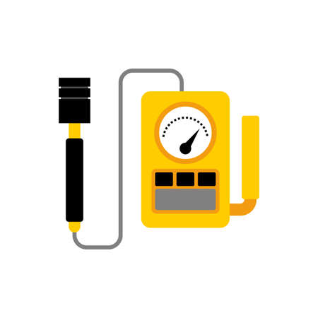 Dosimeter device for measuring radiation. vector illustrationのイラスト素材