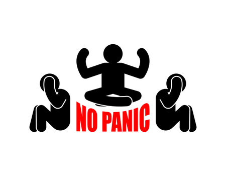 No panic sign. Keep calm symbol. vector illustrationのイラスト素材