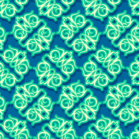 Kazakh ornament Pattern seamless. Traditional Kazakhstan Backgroundのイラスト素材