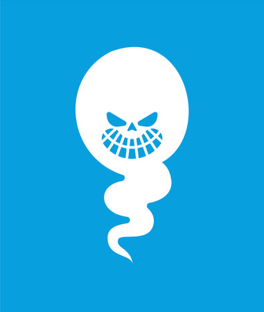 ghost isolated. Spook Vector illustration halloweenのイラスト素材