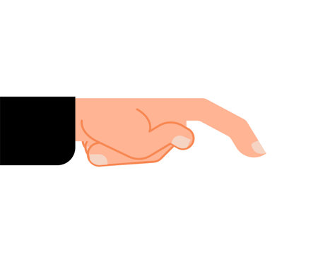 Finger pokes isolated. index finger shows. vector illustrationのイラスト素材