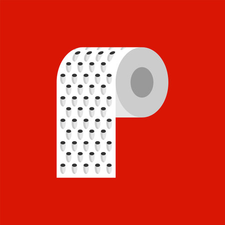 Toilet paper grater. concept of pain and sufferingのイラスト素材