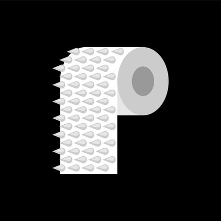 Toilet paper with spikes isolated. concept of pain and sufferingのイラスト素材