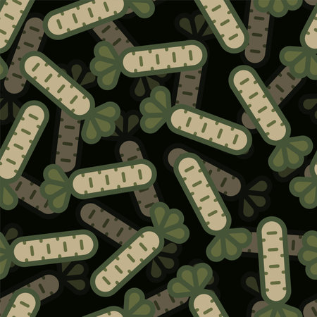 Carrot army pattern seamless. military fabric texture. Vegetable Protective backgroundのイラスト素材