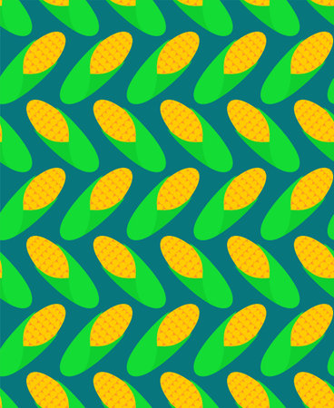 Ear of corn pattern seamless. baby fabric textureの写真素材